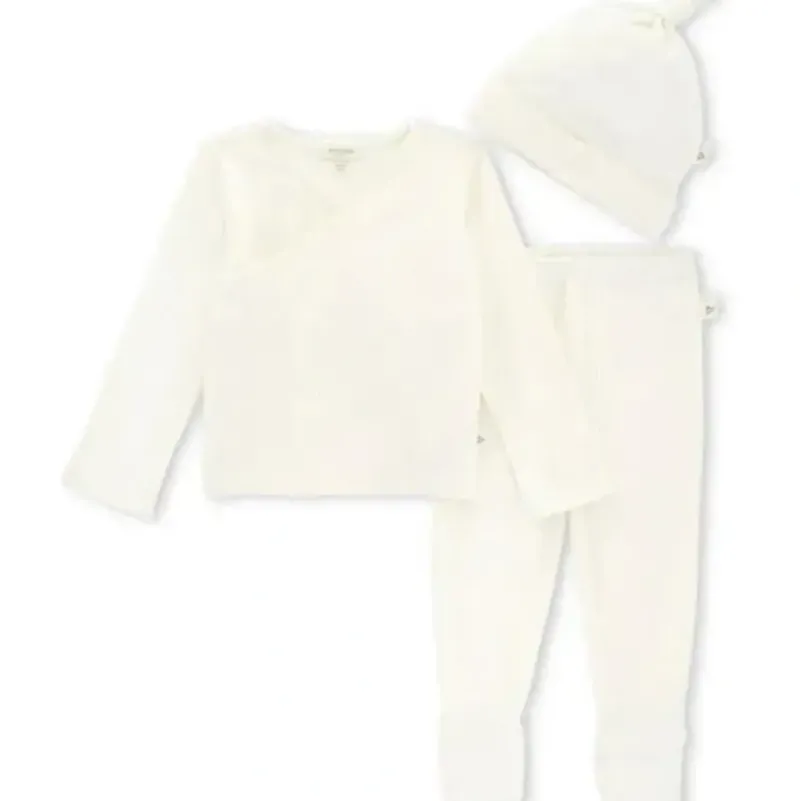 Shop All|Burts Bees - 3Pk Ribbed Take Me Home Set, Eggshell - cutbabycare.com | baby boutique & care hub