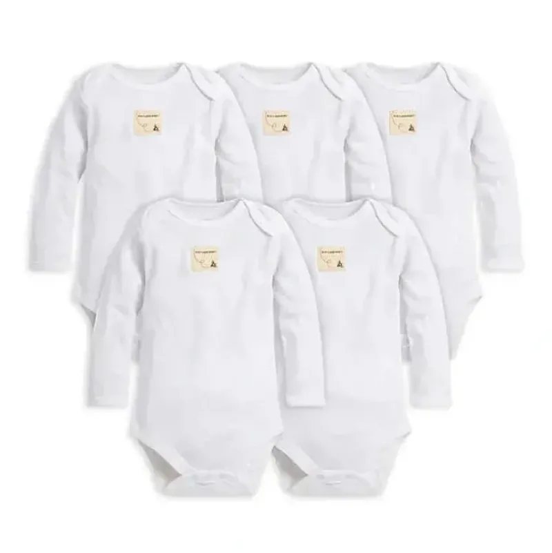 Shop All|Burt's Bees Baby Essentials Long Sleeve Bodysuit 5-Pack Preemie - cutbabycare.com | baby boutique & care hub