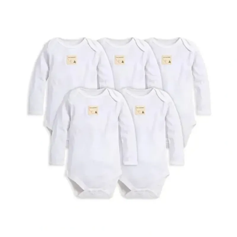 Shop All|Burt's Bees Baby Essentials Long Sleeve Bodysuit 5-Pack 6-9M - cutbabycare.com | baby boutique & care hub