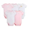 Shop All|Burt's Bees 5-Pack Short Sleeve Bodysuits, Blossom - cutbabycare.com | baby boutique & care hub