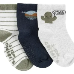 Shop All|Carters - Baby Boy 3Pk Socks, Cactus - cutbabycare.com | baby boutique & care hub