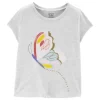 Shop All|Carters - Baby Girl Butterfly Jersey Tee, Heather - cutbabycare.com | baby boutique & care hub