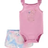 Shop All|Carters - Baby Girl 2Pk Elephant Bodysuit & Short Set, Pink - cutbabycare.com | baby boutique & care hub