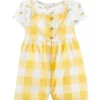 Shop All|Carters - Baby Girl 2Pk Floral Tee & Shortall Set, Yellow/White - cutbabycare.com | baby boutique & care hub