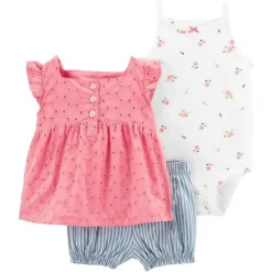 Shop All|Carters - Baby Girl 3Pk Little Short Set - cutbabycare.com | baby boutique & care hub