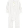 Shop All|Carters - Baby Neutral Long-Sleeve Cotton Jumpsuit, White - cutbabycare.com | baby boutique & care hub