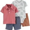 Shop All|Carters - 4Pk Baby Boy Set Bike Denim Short - cutbabycare.com | baby boutique & care hub