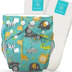 Shop All|Charlie Banana - Gone Safari One Size Reusable Cloth Diaper with Fleece - cutbabycare.com | baby boutique & care hub