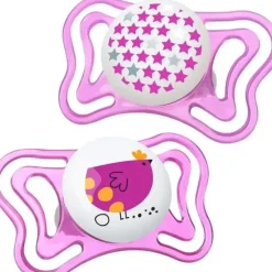 Shop All|Chicco - 2 Pk Physioforma Light Day & Night Orthodontic Pacifier Pink, 16/24M - cutbabycare.com | baby boutique & care hub