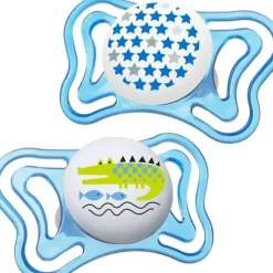 Shop All|Chicco - 2 Pk Physioforma Light Day & Night Orthodontic Pacifier Blue, 16/24M - cutbabycare.com | baby boutique & care hub