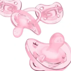 Shop All|Chicco - PhysioForma Orthodontic One-Piece Silicone Pacifier, 0-6m, Light Pink 4-Pack - cutbabycare.com | baby boutique & care hub