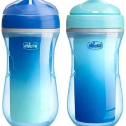 Shop All|Chicco - 2Pk Insulated Rim Spout Trainer Sippy Cup 9Oz. Blue/Teal Ombre - cutbabycare.com | baby boutique & care hub