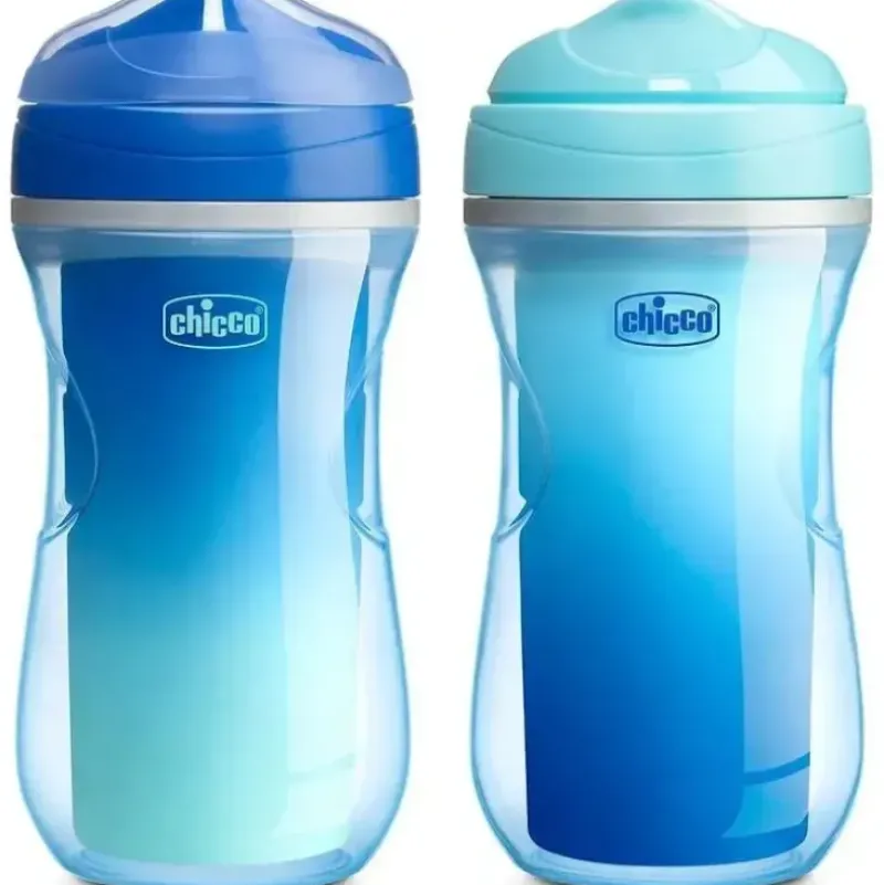 Shop All|Chicco - 2Pk Insulated Rim Spout Trainer Sippy Cup 9Oz. Blue/Teal Ombre - cutbabycare.com | baby boutique & care hub