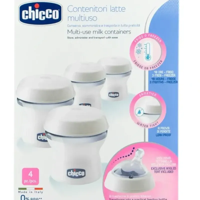 Shop All|Chicco Naturalfeeling Milk Containers 4 Pack - cutbabycare.com | baby boutique & care hub