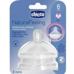 Shop All|Chicco Teat: Natural Feeling - 6M+ Fast Flow 2 Pack - cutbabycare.com | baby boutique & care hub