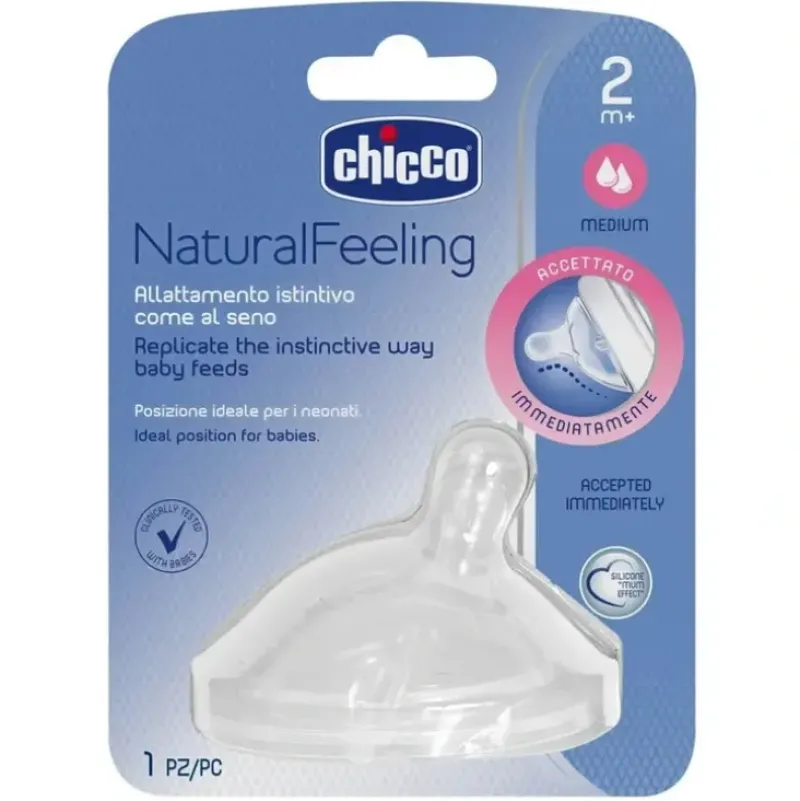 Shop All|Chicco Teat: Natural Feeling - 2M+ Med Flow 1 Pack - cutbabycare.com | baby boutique & care hub