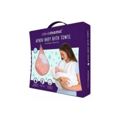 Bath Potty|Clevamama Splash N Wrap Apron Towel Coral Pink - Baby Towel - cutbabycare.com | baby boutique & care hub