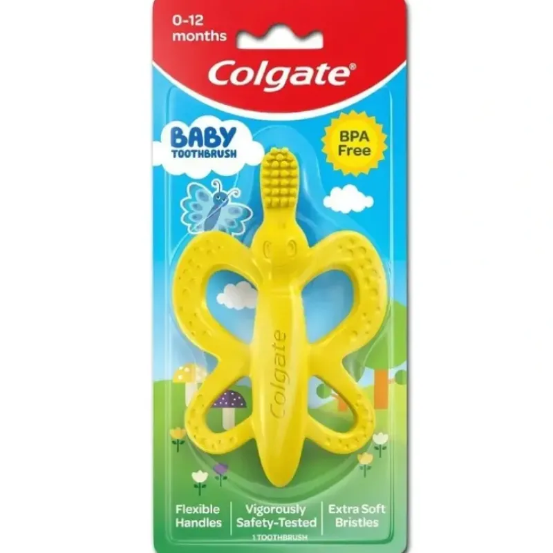 Shop All|Colgate Baby Training Toothbrush Silicone Teether Oral Care 0-12m Butterfly YL - cutbabycare.com | baby boutique & care hub