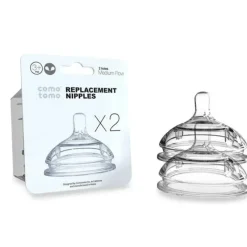 Nursing Feeding|Comotomo Replacement Nipples in Medium Flow for Ages 3-6 Months, 2-Pack - cutbabycare.com | baby boutique & care hub