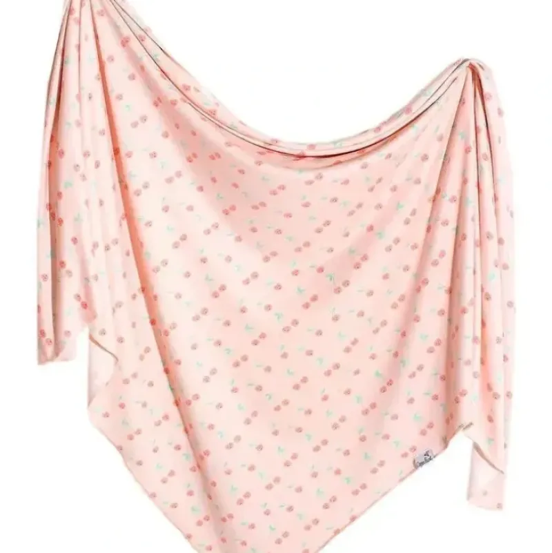 Shop All|Copper Pearl - Cheery Knit Baby Swaddle Receiving Blanket - cutbabycare.com | baby boutique & care hub