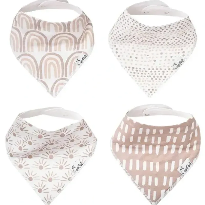 Shop All|Copper Pearl - 4Pk Bliss Baby Bandana Drool Bibs - cutbabycare.com | baby boutique & care hub