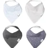 Shop All|Copper Pearl - 4Pk Lennon Baby Bandana Drool Bibs - cutbabycare.com | baby boutique & care hub