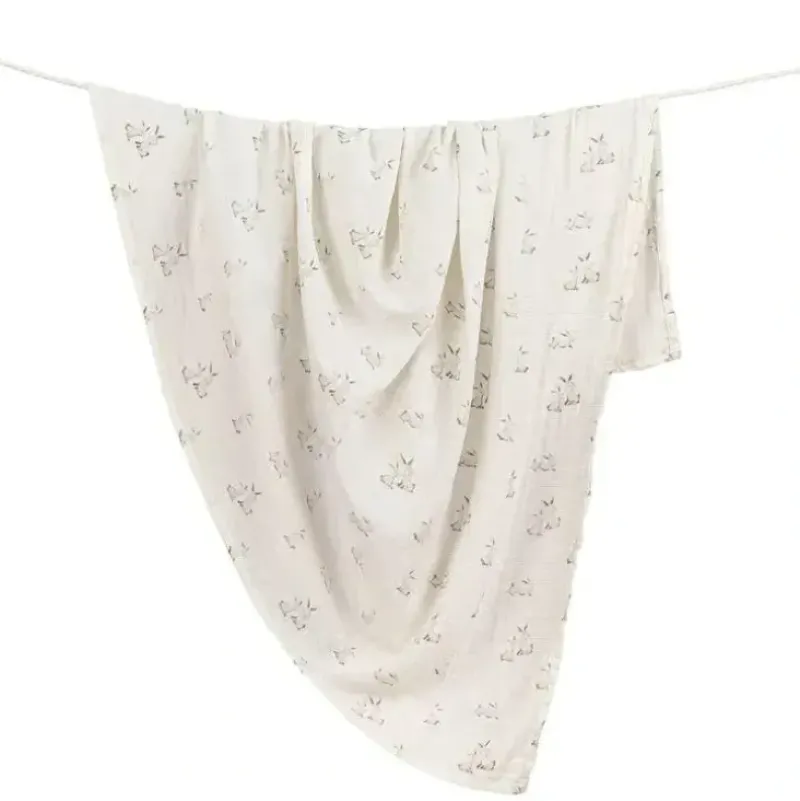 Stroller|Crane - Baby 100% Organic Cotton Bunny Single Baby Swaddle Wrap - cutbabycare.com | baby boutique & care hub