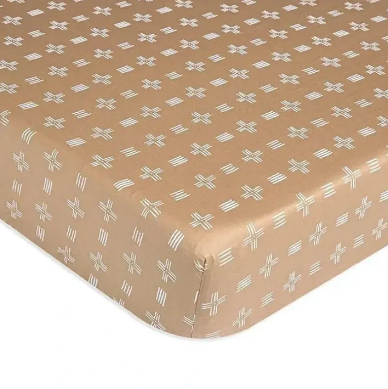 Shop All|Crane - Baby Soft Cotton Crib Mattress Sheet, Copper Dash - cutbabycare.com | baby boutique & care hub