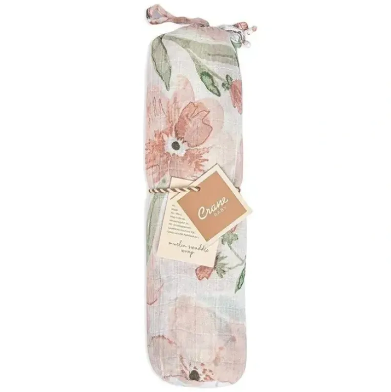 Shop All|Crane Baby Parker Collection Muslin Swaddle Wraps Floral Print - cutbabycare.com | baby boutique & care hub