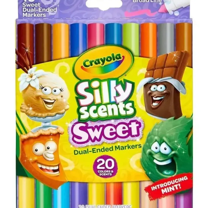 Shop All|Crayola - 10 Ct Silly Scents Sweet Dual-Ended Markers - cutbabycare.com | baby boutique & care hub