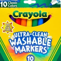 Shop All|Crayola - 10 Ct Ultra-Clean Washable Classic, Broad Line Markers - cutbabycare.com | baby boutique & care hub