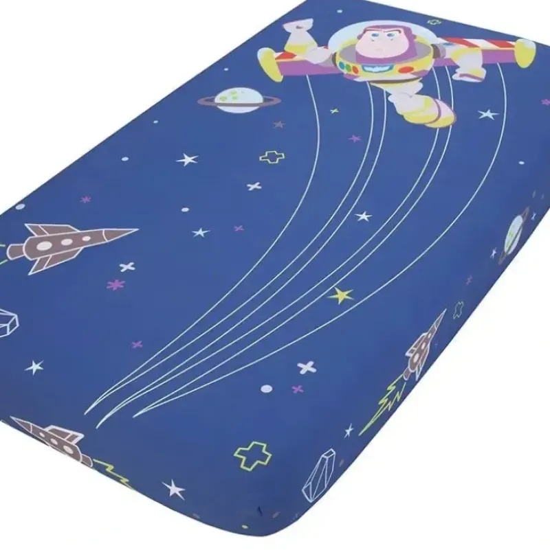 Shop All|Crown Crafts - Disney Buzz Lightyear Photo Crib Fitted Sheet - cutbabycare.com | baby boutique & care hub
