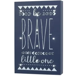 Shop All|Crown Crafts - Little Love By Nojo Wall Art Light Up, Be Brave Little One - cutbabycare.com | baby boutique & care hub
