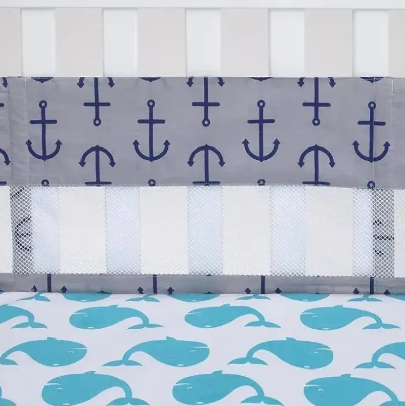 Shop All|Crown Crafts - Nautica Set Sail, Secure-Me Crib Liner - cutbabycare.com | baby boutique & care hub