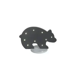 Shop All|Crown Crafts - Nojo, Lighted Room Décor Dark Gray Bear - cutbabycare.com | baby boutique & care hub