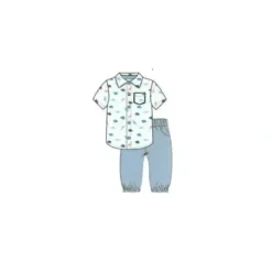 Shop All|Cudlie - 2Pk Baby Boy Dino Mite Woven Top & Pant - cutbabycare.com | baby boutique & care hub