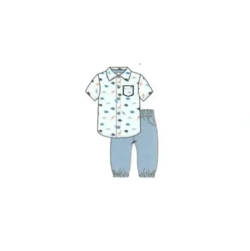 Shop All|Cudlie - 2Pk Baby Boy Dino Mite Woven Top & Pant - cutbabycare.com | baby boutique & care hub