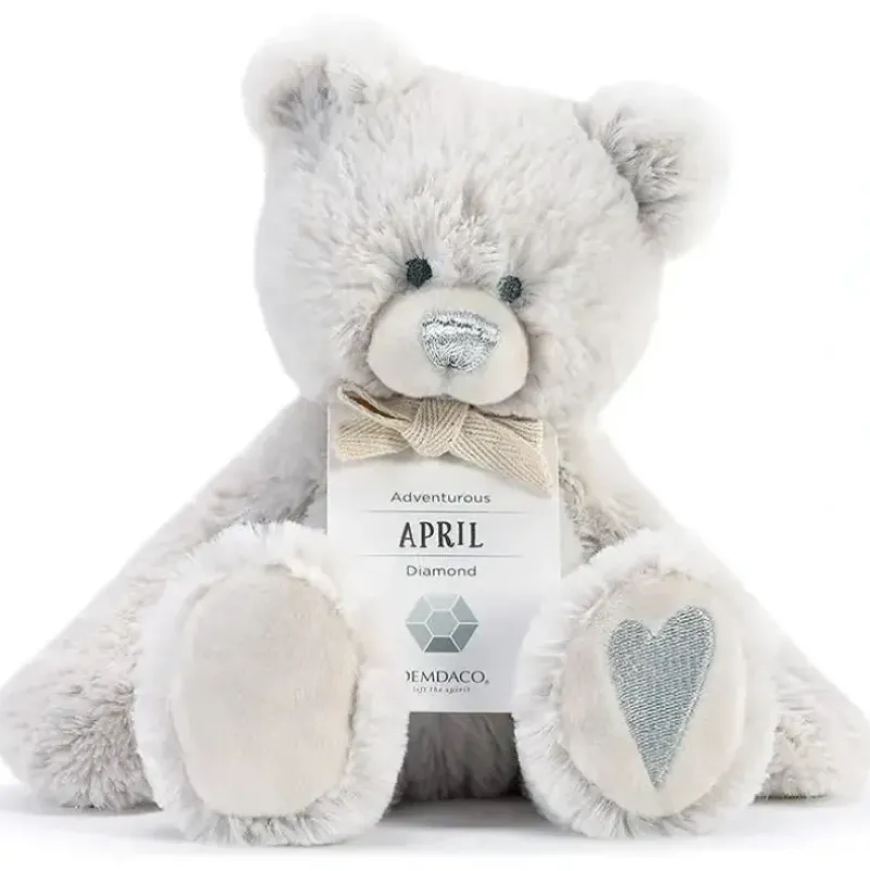Shop All|Demdaco - April Birthstone Plush Bear - cutbabycare.com | baby boutique & care hub