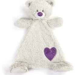 Shop All|DEMDACO - Birthstone Amethyst and Grey, Stuffed Animal Blankie Bear February - cutbabycare.com | baby boutique & care hub