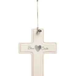 Shop All|Demdaco - Bless This Child Wall Cross, Pink - cutbabycare.com | baby boutique & care hub