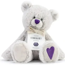 Shop All|Demdaco - February Birthstone Plush Bear - cutbabycare.com | baby boutique & care hub