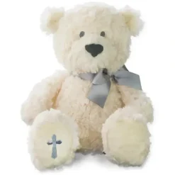 Shop All|DEMDACO - Nat and Jules The Lord's Prayer Bear With Ribbon, Cross Children's Plush Stuffed Animal - cutbabycare.com | baby boutique & care hub
