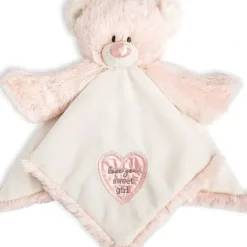 Shop All|Demdaco - Teddy Rattle Blankie, Pink - cutbabycare.com | baby boutique & care hub