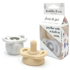 Shop All|Doddle & Co - Pop & Go Pacifiers, 2Pk, Marble Grey/Shore - cutbabycare.com | baby boutique & care hub