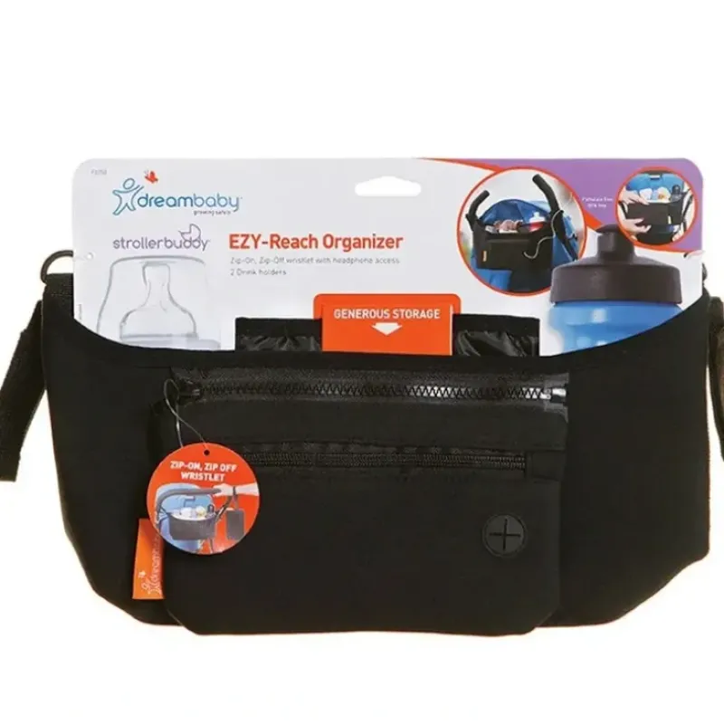 Stroller|dreambaby 33cm Strollerbuddy Pram/Stroller Ezy-Reach Organiser Bag Black - cutbabycare.com | baby boutique & care hub