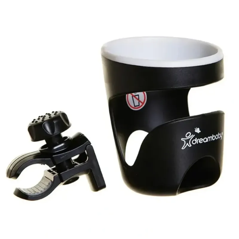 Stroller|dreambaby Drink/Bottle/Sippy Cup Holder w/ Clamp For Stroller/Pram Black/White - cutbabycare.com | baby boutique & care hub
