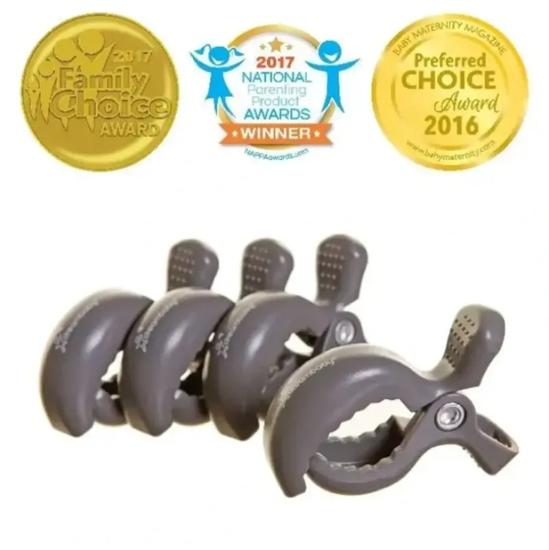 Stroller|dreambaby Stroller Clips 4 Pack Grey - cutbabycare.com | baby boutique & care hub