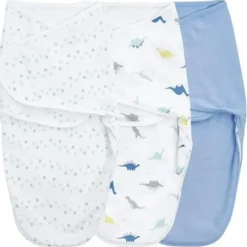 Stroller|Essentials wrap swaddle 3pack - Dino Rama 4-6 months L - cutbabycare.com | baby boutique & care hub