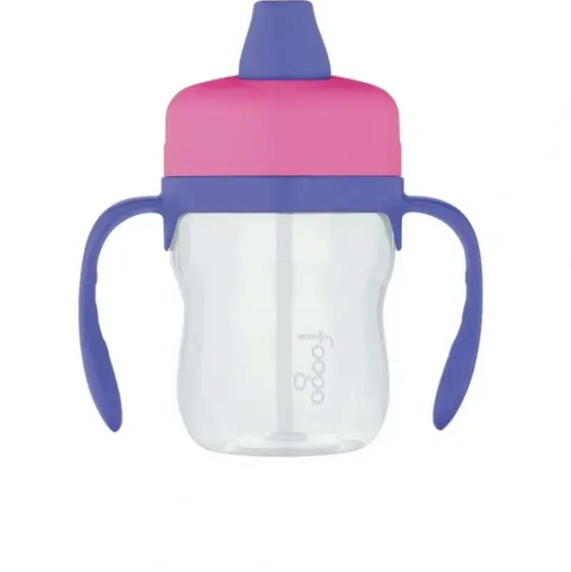 Shop All|Foogo BPA Free Soft Spout Tritan Plastic Sippy Cup with Handles Pink 235ml - cutbabycare.com | baby boutique & care hub
