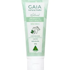 Shop All|Gaia Natural Baby Probiotic Toothpaste Mild Mint 50g - cutbabycare.com | baby boutique & care hub